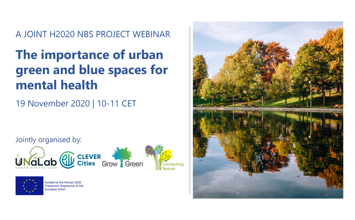 The importance of urban green and blue spaces for mental health