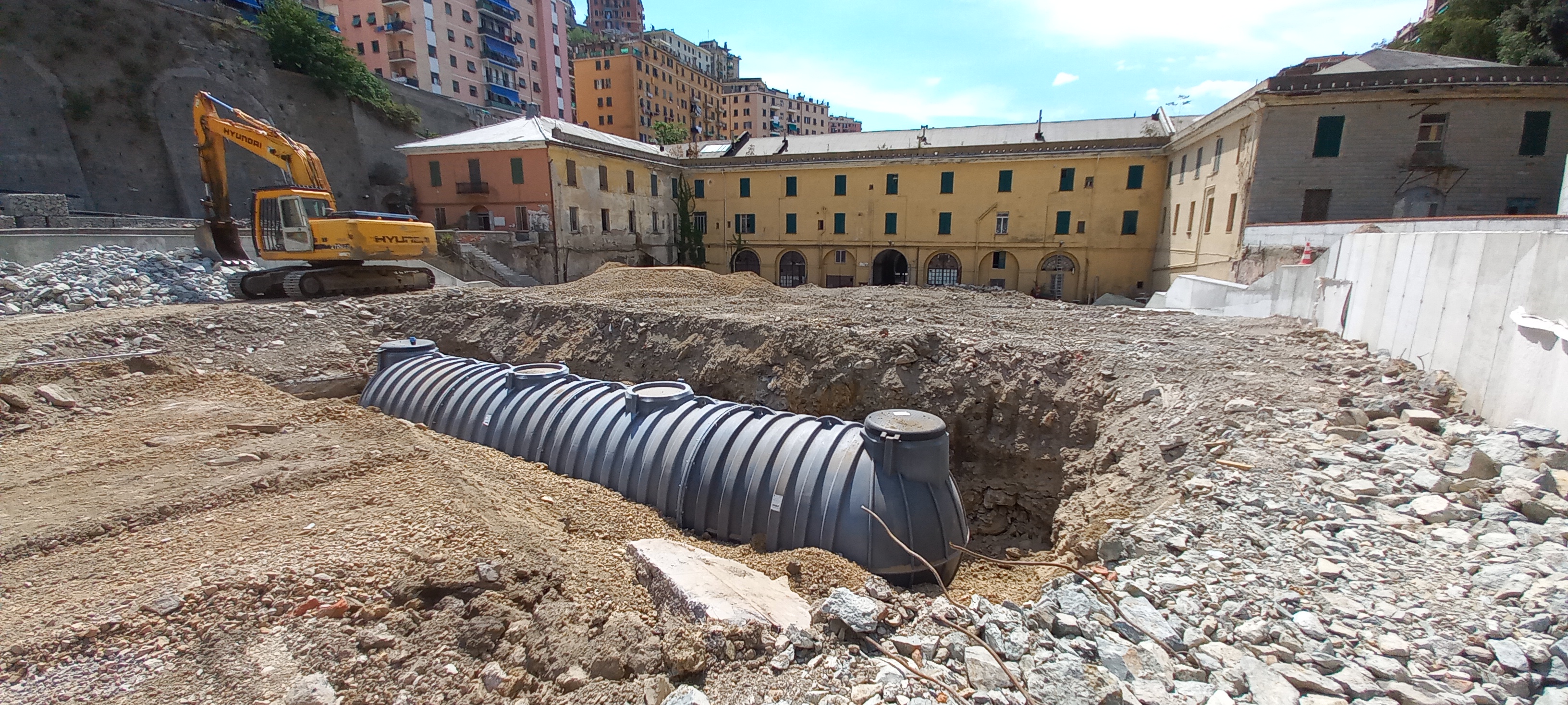Underground water retention basin, Gavoglio