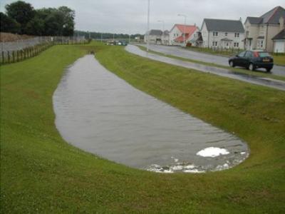 Example of water retaining structure